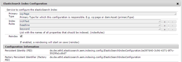 ElasticSearch Index Configuration