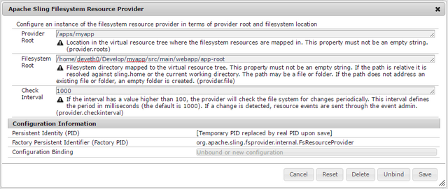 fsprovider Configuration